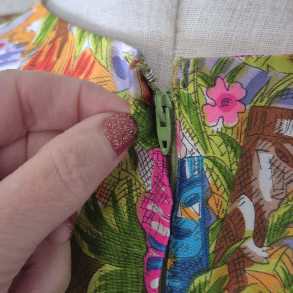 Vintage Liberty House Floral Tiki Dress Size 14 - Picture 12 of 16